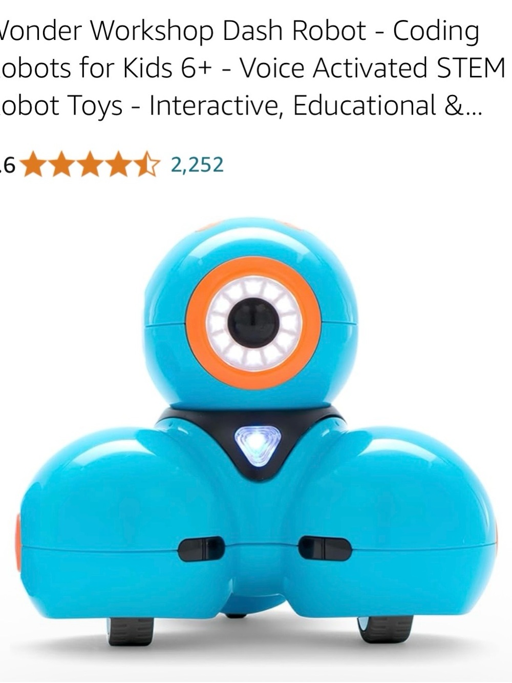 Blue Dash Robot - Interactive STEM Toy for Kids